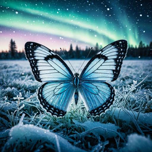 Crystalline Butterfly in Frozen Meadow Crystalline Butterfly in Frozen Meadow