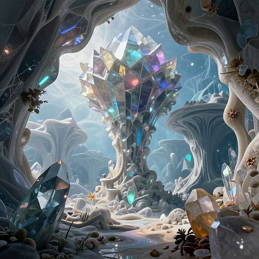 Surreal Digital Crystal Architecture
