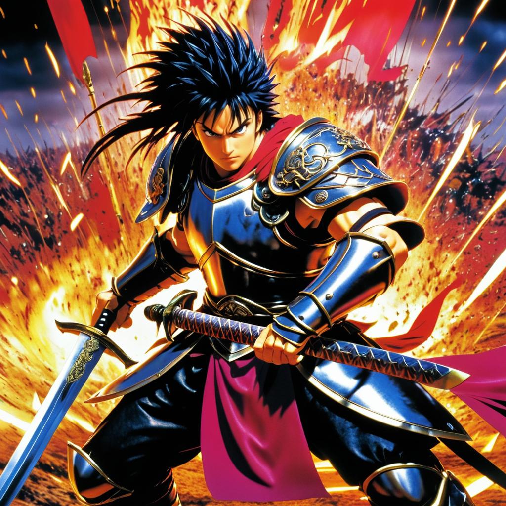 Fierce Warrior in Action-Packed Anime