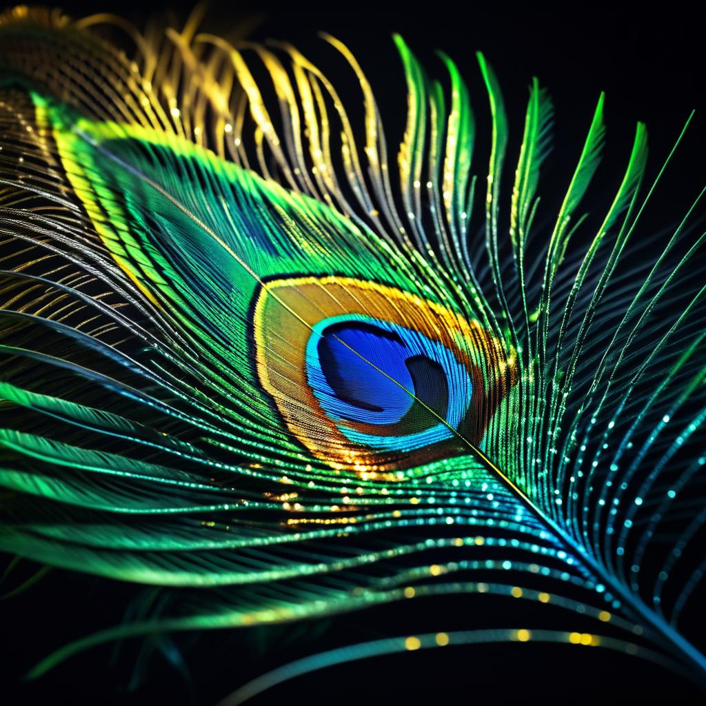 Stunning Peacock Feather Macro Photography