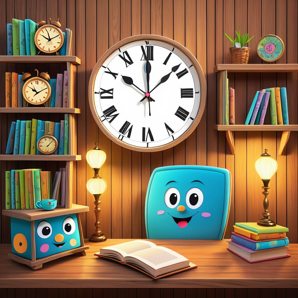 A Whimsical Clock's Chat with Assistant