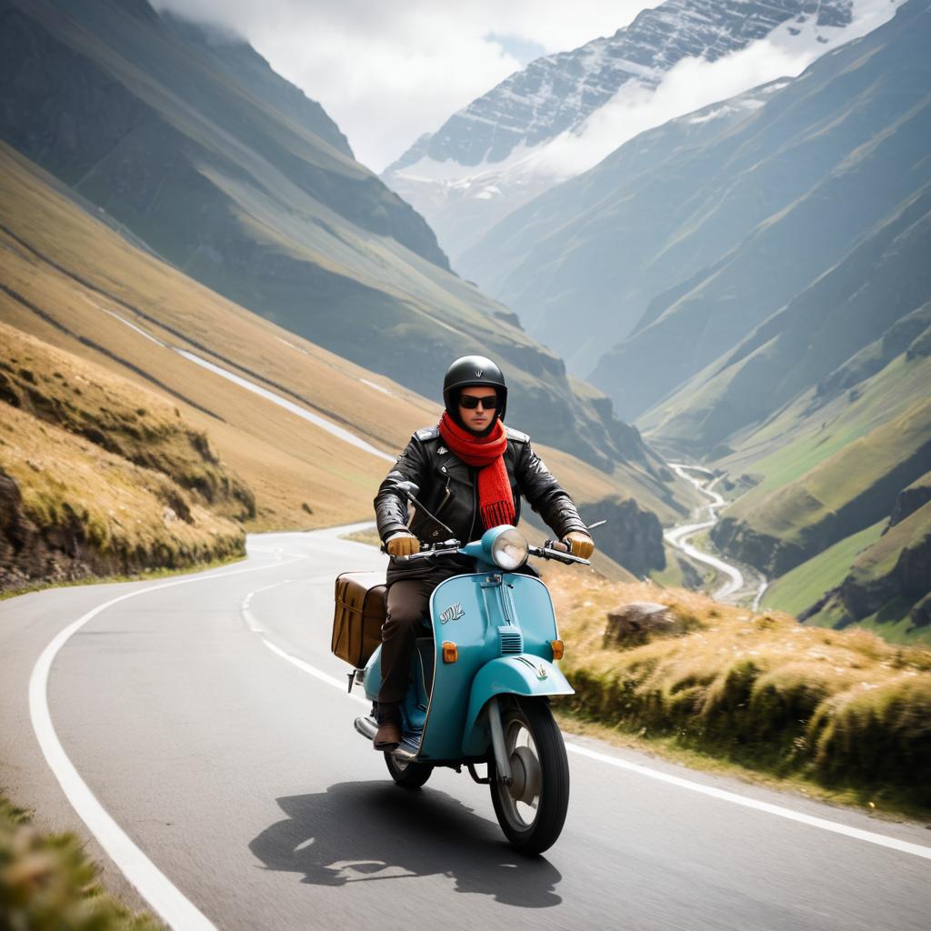 Moped Adventure Through Scenic Mountains