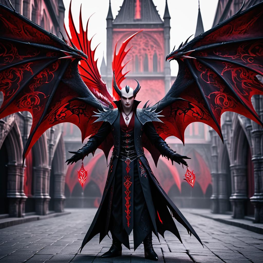 Gothic Vampire Dragon Sorcerer Character