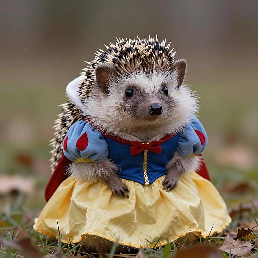 Realistic Hedgehog as Snow White Portrait