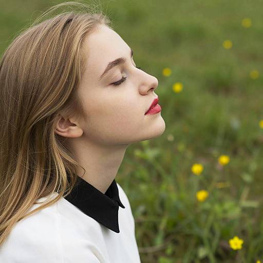 Serene Young Woman in Nature