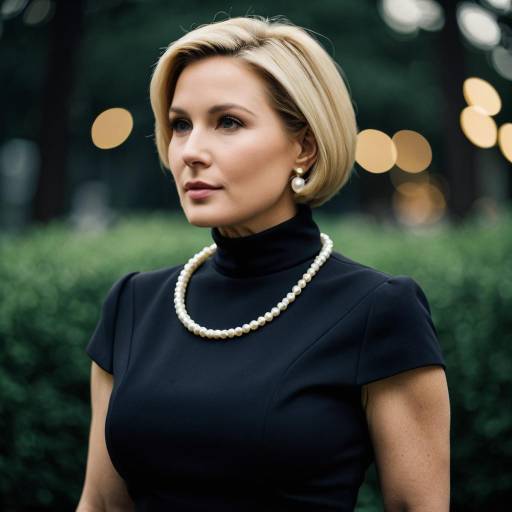 Sophisticated Woman in Dark Dress