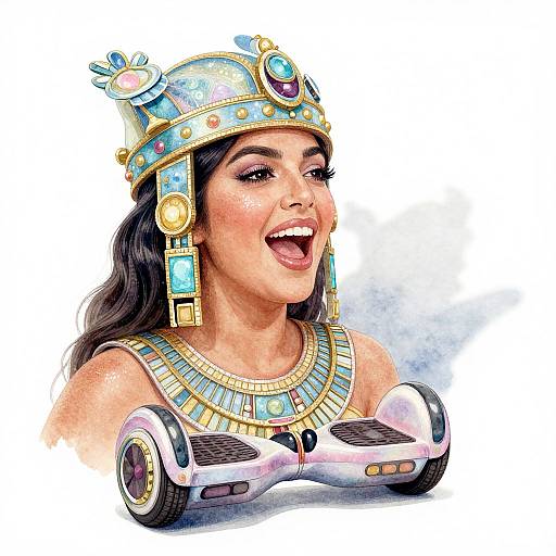 Venezuelan Woman in Aztec Costume