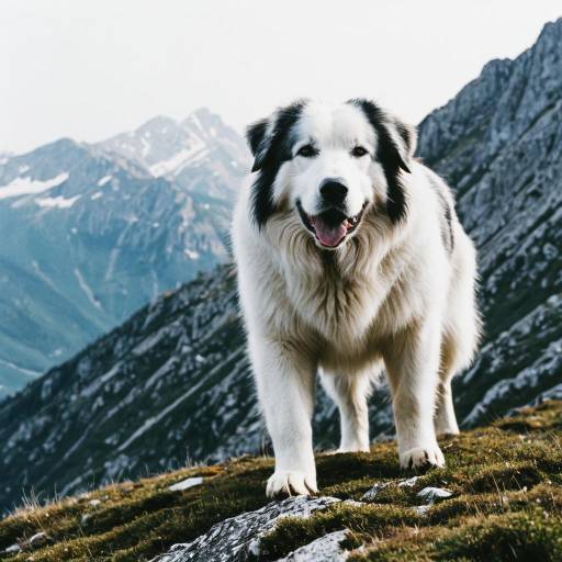 Pyrenean Mastiff on Mountain Trail