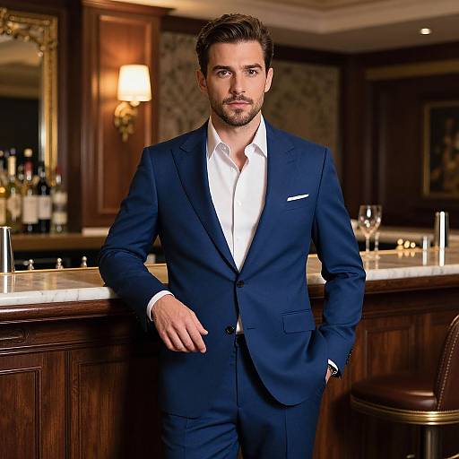 Stylish Man in Elegant Bar