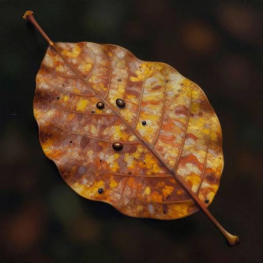 Detailed Close-Up of Fallen Leaf
