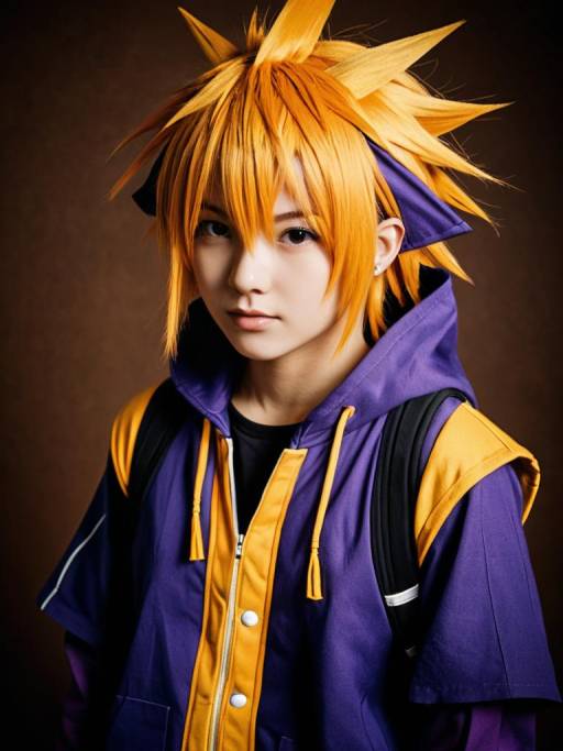 Cosplayer in Neku Sakuraba Costume