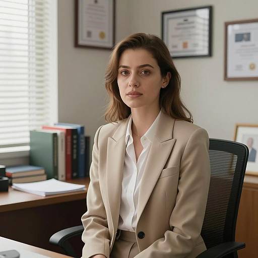 Professional Woman in Elegant Office Setting