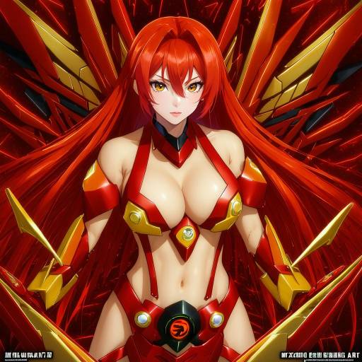 Illustration of Amou kanade, senki zesshou symphogear in the style of Mitsu (mitsu art)