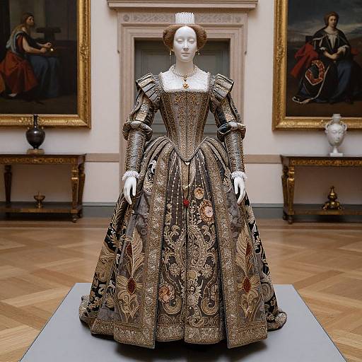 Renaissance Woman in Ornate Costume