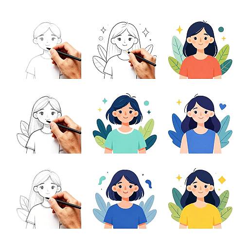 Seamless Sketch to Digital Clip Art