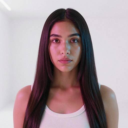 Hyper-Realistic Cyberpunk Latina Portrait