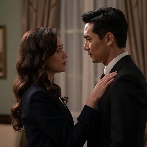 Dimly Lit Intimate Couple Portrait