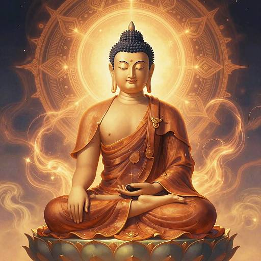 Mystical Monk with Cosmic Energy