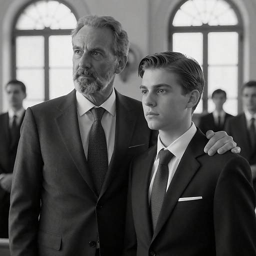 Elegant Portrait of Two Suited Men