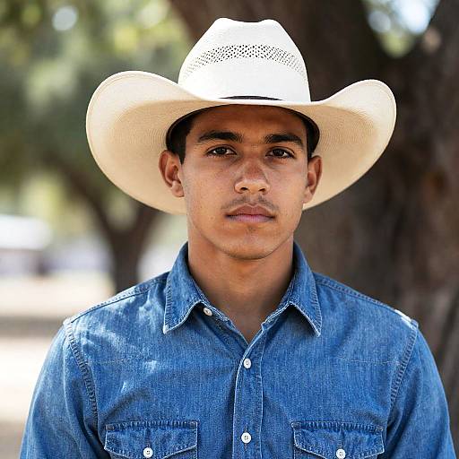 Casual Cowboy Portrait in Nature