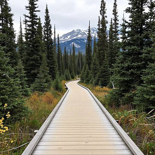 Wooden Path in Jasper National Park