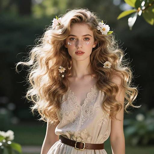 Ethereal Femboy Transformation in Garden