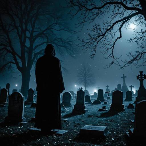 Nighttime Graveyard: Assassin in Shadows