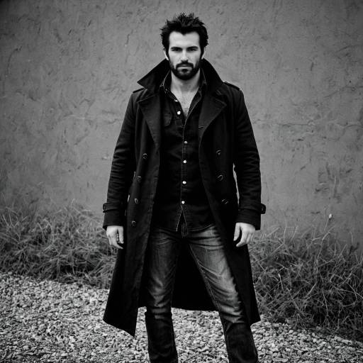 Rugged Male Cosplay in Monochrome
