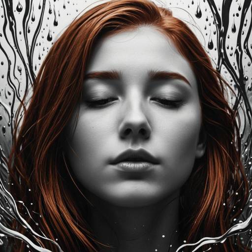 Hyper-Realistic Portrait of Auburn-Haired Woman