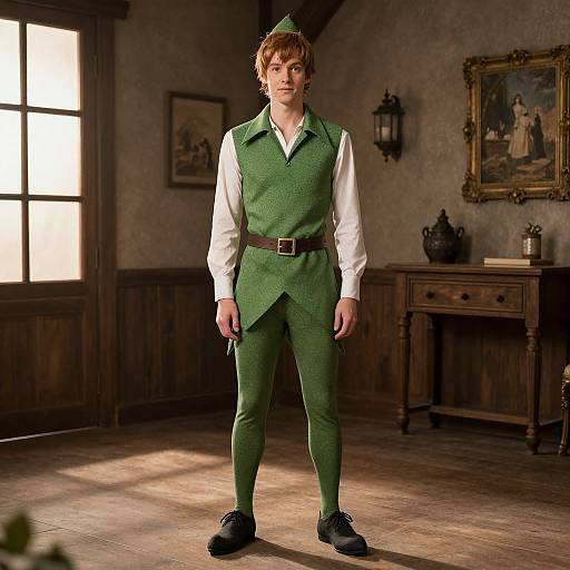Adult Man in Peter Pan Costume