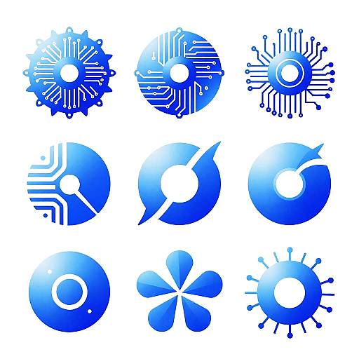 Abstract Tech Logo Design Prompts