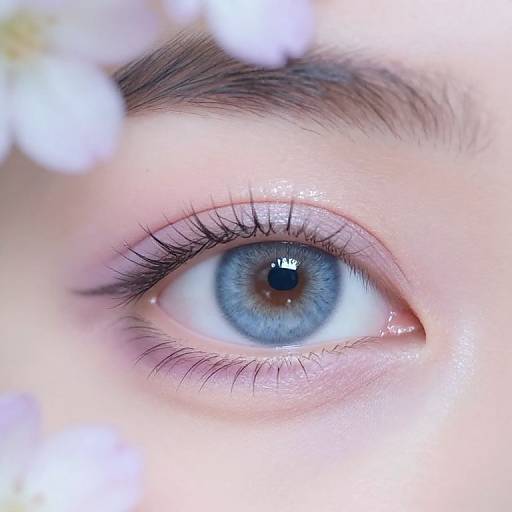 Macro Shot of Blue Eyes Detail