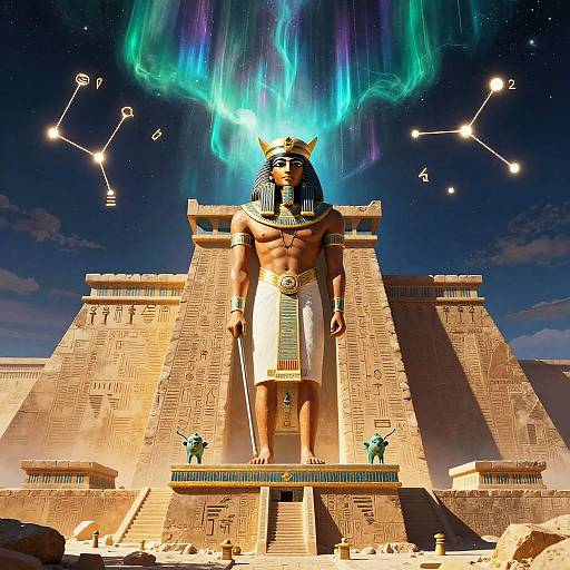 Anu, Celestial Sky Father Above Ziggurat