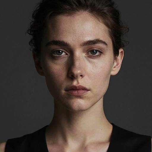 Dramatic Portrait of European Woman