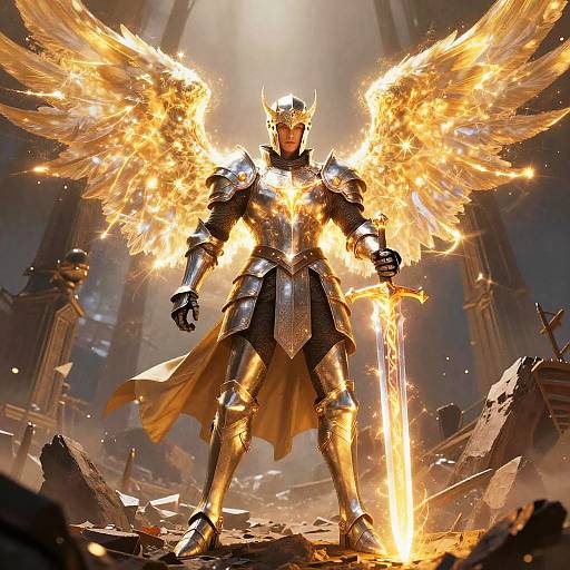 Resurrected Paladin in Radiant Armor