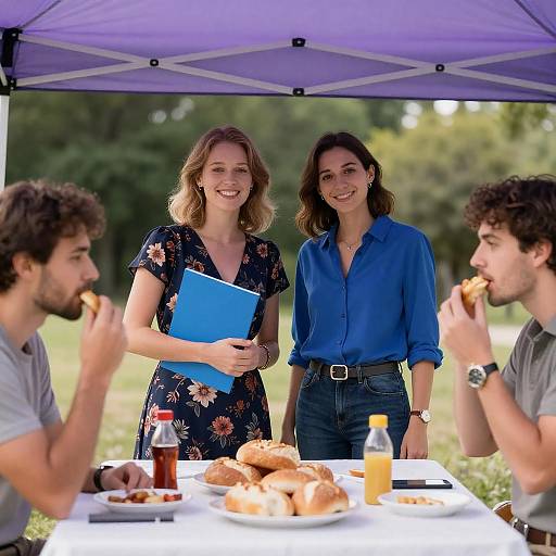 Joyful Outdoor Picnic with Friends