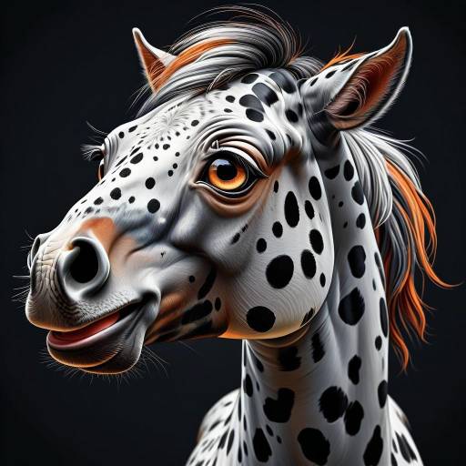 Joyful Cartoon Appaloosa Horse Illustration