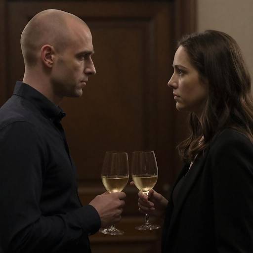 Dimly Lit Wine Moment Between Two