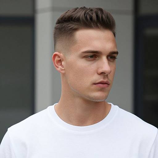 Realistic Portrait of Fit European Man