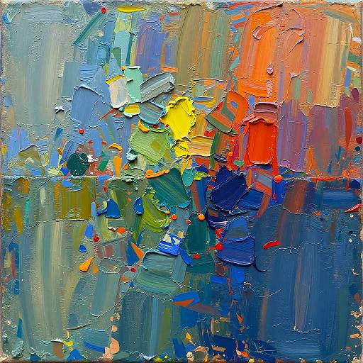Vivid Impasto Abstract Brush Strokes