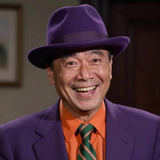 Exuberant Man in Colorful Attire