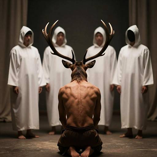 Mysterious Gathering of Shadowy Figures