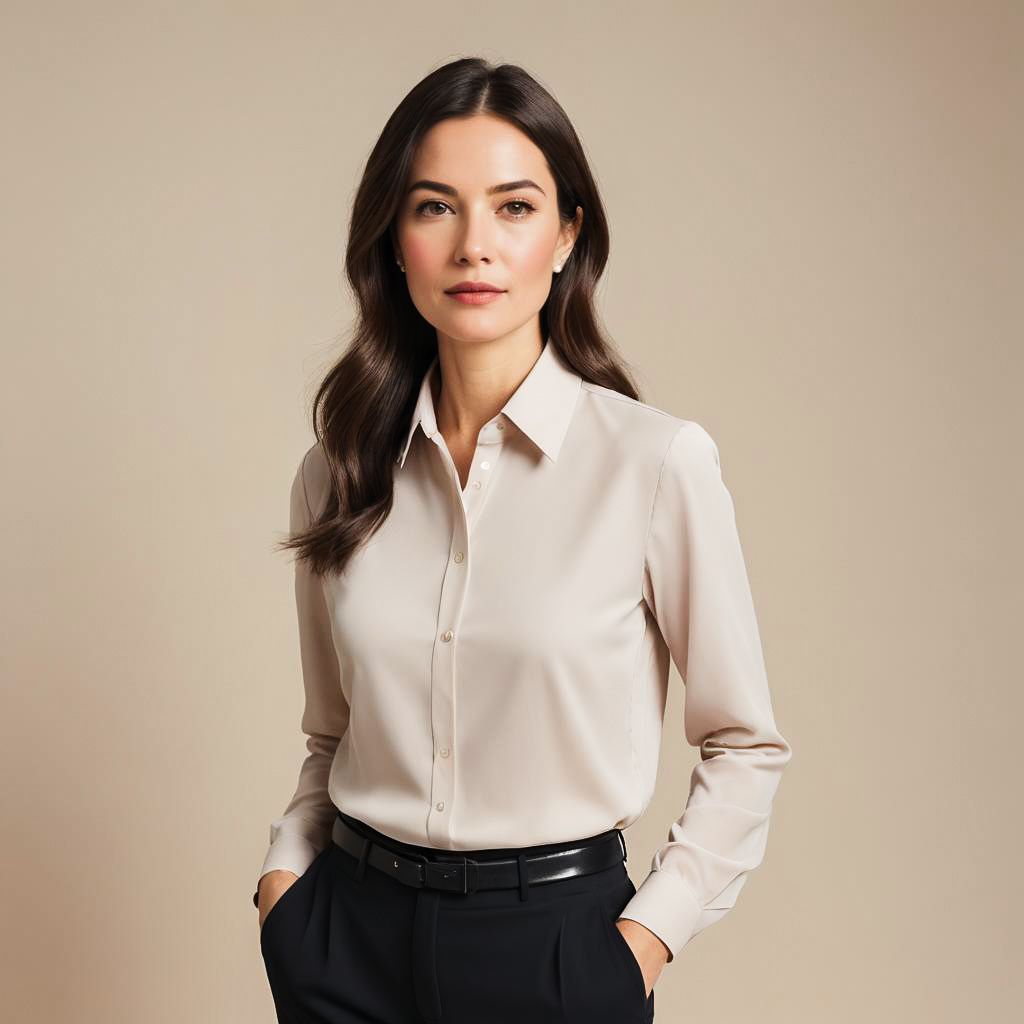 Elegant Office Worker in Nan Goldin Style