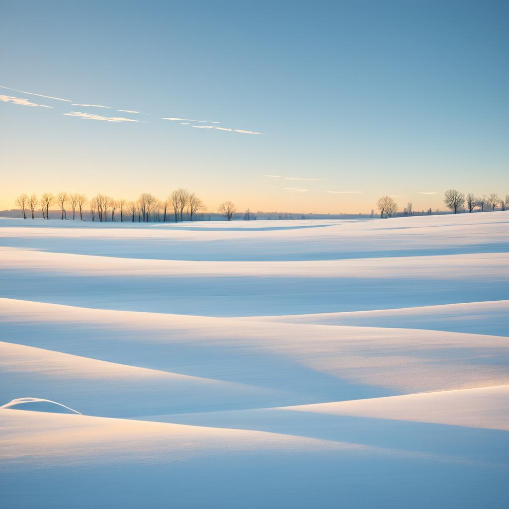 Serene Morning Glow Over Polar Ice Caps