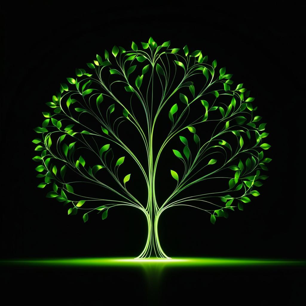 Elegant Lime Tree Light Painting Design