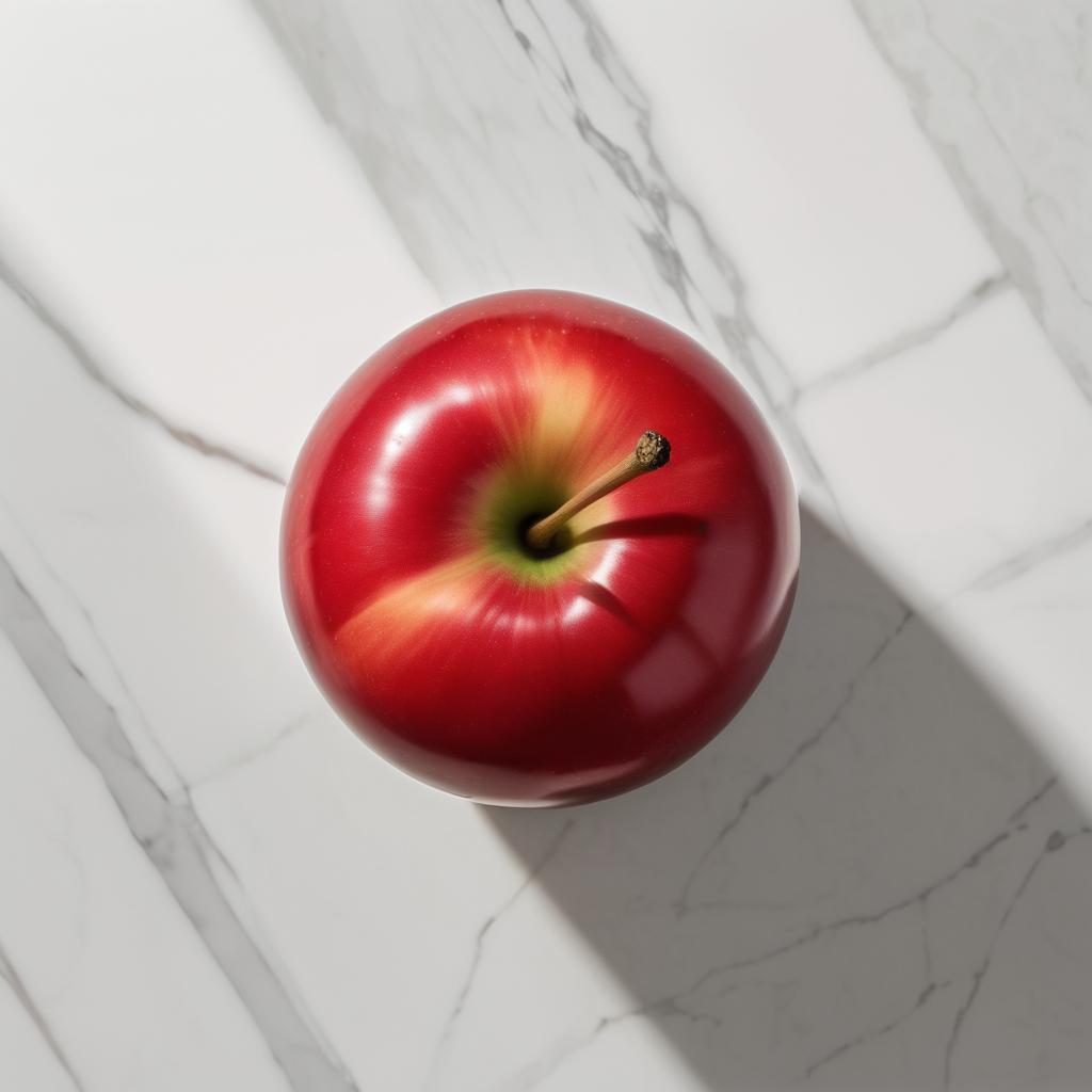 Minimalist Critique of a Red Apple