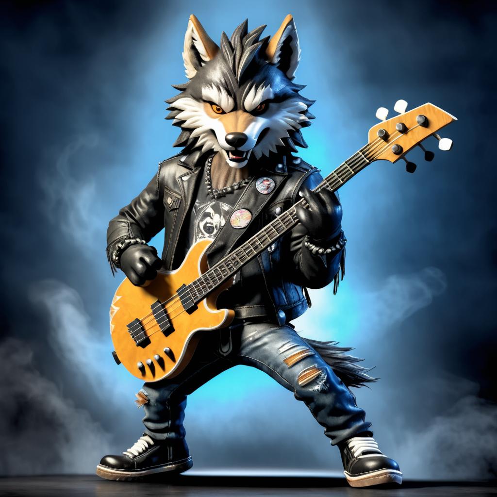 Rock Star Wolf: Bass Guitar Hero