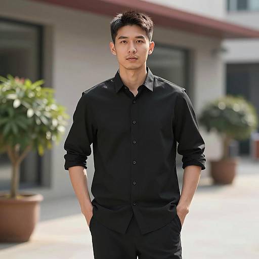 Photorealistic Portrait of Young Asian Man