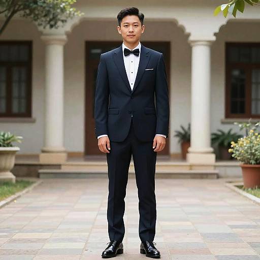 Groom Wearing Stylish Wedding Suit