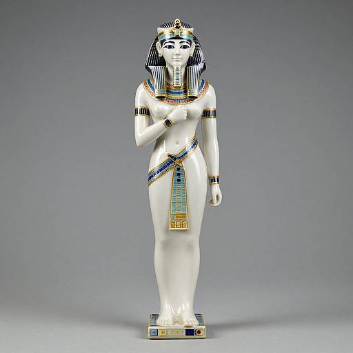 Elegant Egyptian Woman Ceramic Sculpture
